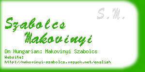 szabolcs makovinyi business card